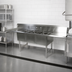 Thumbnail image #3 for John Boos Straight Stainless Steel Dishtable/Pot Sink, 121-5/8 Inches Wide, 3 Compartments, 2 Drainboards, Right-Side Dish Machine Attachment