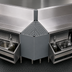 Thumbnail image #3 for Advance Tabco Prestige Supreme 45° Outside Corner Underbar Filler with Removable Perforated Drainboard Top