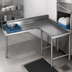 Thumbnail image #3 for Eagle Group Right-Hand Island Clean Dishtable, 120-Inch x 60-Inch, 30-Inch Working Depth, 16-Gauge 304 Stainless Steel