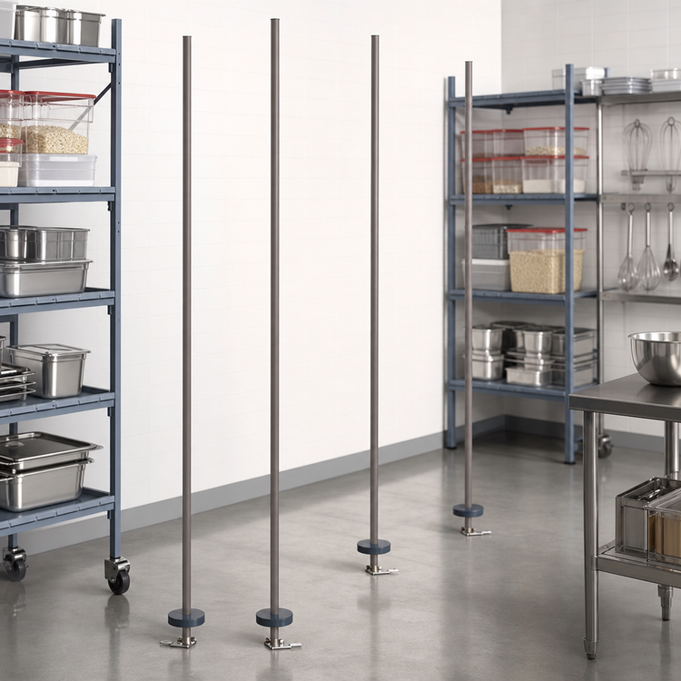 Product image #3 for Metro qwikTRAK High Density Storage System Stationary Intermediate Unit Kit with 74-Inch Posts