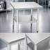 Thumbnail image #3 for Eagle Group 36 Inch x 36 Inch Stationary Stainless Steel Mixer Stand with Adjustable Undershelf