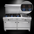 Thumbnail image #3 for Southbend Ultimate 60-Inch Commercial Gas Restaurant Range with 3 Star/Saute Burners, 2 Pyromax Burners, Raised Griddle/Broiler, Convection Oven and Cabinet Base
