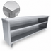 Thumbnail image #3 for Advance Tabco 144-Inch W x 18-Inch D Stainless Steel Dish Cabinet with Open Base and Mid-Shelf