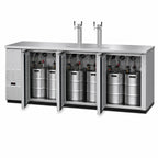 Thumbnail image #3 for Hoshizaki DD95-S Three-Section Direct Draw Draft Beer Cooler, 95-1/2-Inch, 2 Towers, 4 Faucets, 5 Half-Keg Capacity, Stainless Steel
