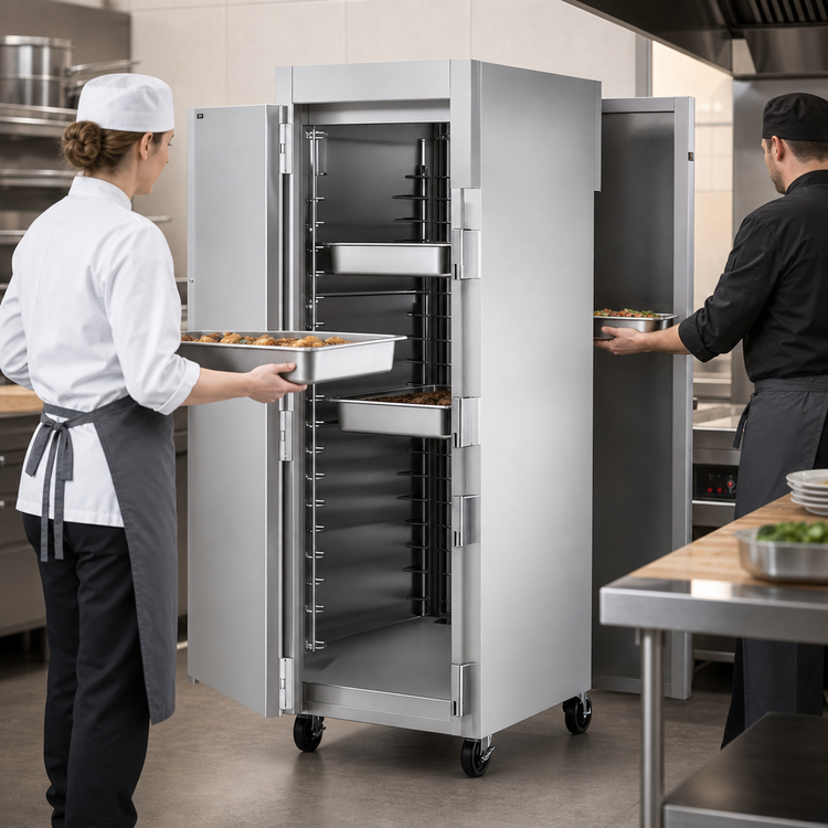 Product image #3 for True SPEC SERIES Pass-Thru Heated Holding Cabinet, 1-Section, Solid Front and Rear Swing Doors, Stainless Steel