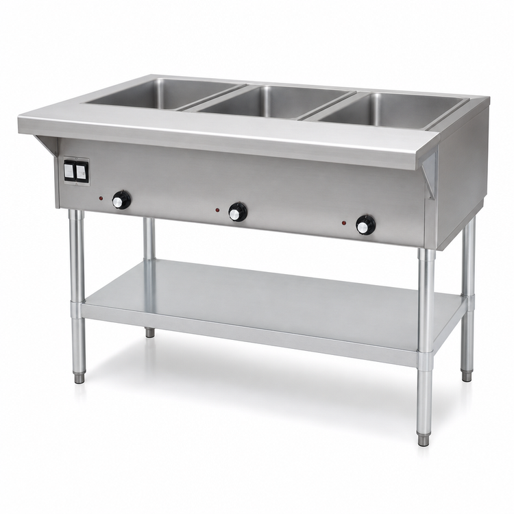 Product image #3 for Eagle Group Electric Open-Well Hot Food Table, Open Base, 3-Well, 48-Inch, 208V