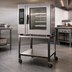 Thumbnail image #2 for Alto-Shaam Small Equipment Stand with Casters and Shelf for 6-10 & 10-10 Combi Ovens