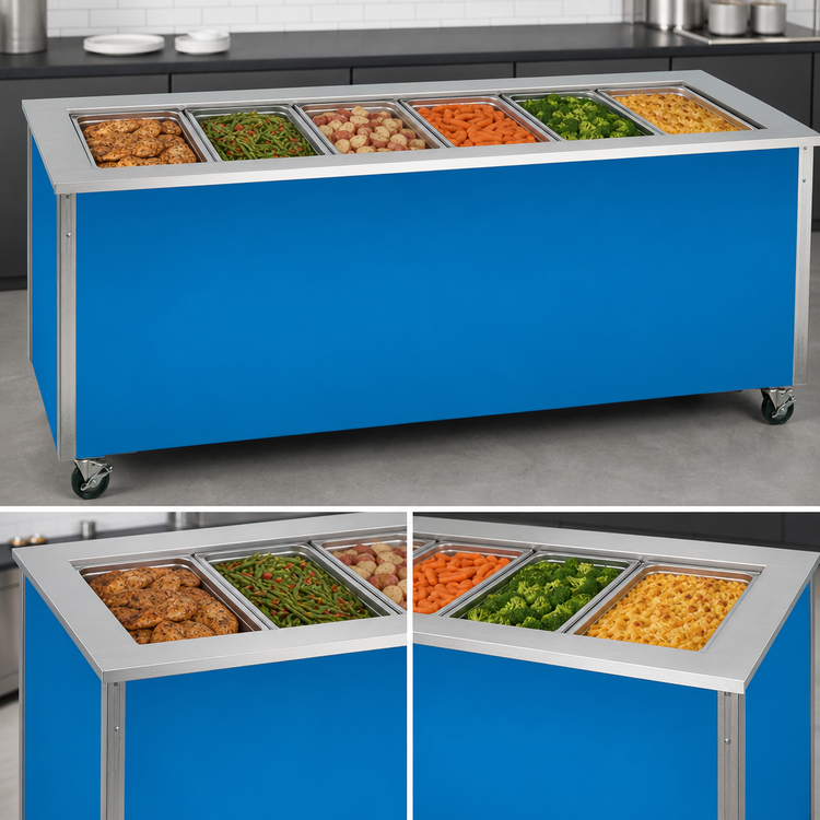 Product image #3 for Vollrath 4-Series Signature Server 88-Inch Mobile 6-Well Bain Marie Hot Food Station