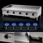 Thumbnail image #3 for Serv-Ware SMGS-60 60-Inch Manual Natural Gas Commercial Griddle with 5 Burners and 1-Inch Plate