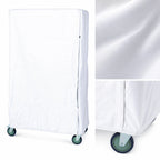 Thumbnail image #3 for Quantum CC244874WNZ Wire Cart Cover, 400 Denier White Nylon, Zipper Flap, 24 x 48 x 74 Inches