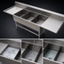 Thumbnail image #3 for John Boos Pro-Bowl 3-Compartment Stainless Steel Sink with Dual 36-Inch Drainboards