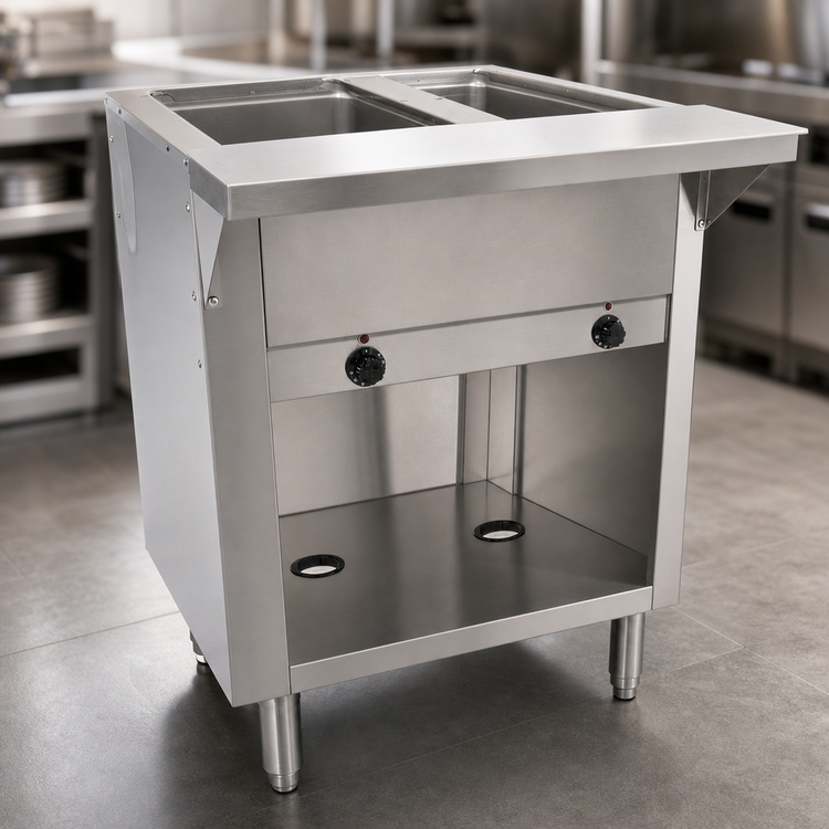 Product image #3 for Advance Tabco Triumph (Supreme) 2-Well Electric Hot Food Table, 208/240V, Open Well