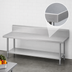 Thumbnail image #3 for Duke 108-Inch x 36-Inch Stainless Steel Work Table with 10-Inch Riser, Marine Edge, and Galvanized Undershelf