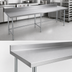 Thumbnail image #3 for BK Resources Open Base Stainless Steel Work Table, 84-Inch x 24-Inch, 5-Inch Backsplash