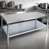 Thumbnail image #3 for John Boos Stallion 18 x 30 Inch Stainless Steel Equipment Stand with Adjustable Undershelf and Galvanized Base