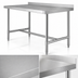Thumbnail image #3 for 84-Inch x 30-Inch Stainless Steel Open Base Work Table with 2-Inch Rear Up-Turn