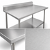 Thumbnail image #3 for John Boos Stallion 60 x 30-Inch 16-Gauge Stainless Steel Top Work Table with 5-Inch Backsplash, Safety Edge and Galvanized Undershelf