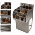 Thumbnail image #4 for BK Resources 36-Inch Freestanding 4-Step Underbar Stainless Steel Liquor Bottle Display