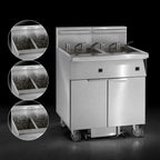 Thumbnail image #3 for Imperial (Middleby) IFSSP350EUC Electric Floor Fryer, 3 Tanks, 50 lb. Each, Built-In Filter, Computer Controls