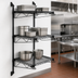 Thumbnail image #3 for Quantum Cantilever Wall-Mount Shelf Starter Unit with 3 Wire Shelves and 54-Inch Posts