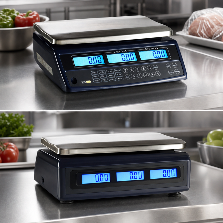 Product image #3 for Hobart Weigh/Wrap PS40-3 30 lb Legal-for-Trade Digital Price Computing Scale with Backlit LCD and Stainless Steel Platter