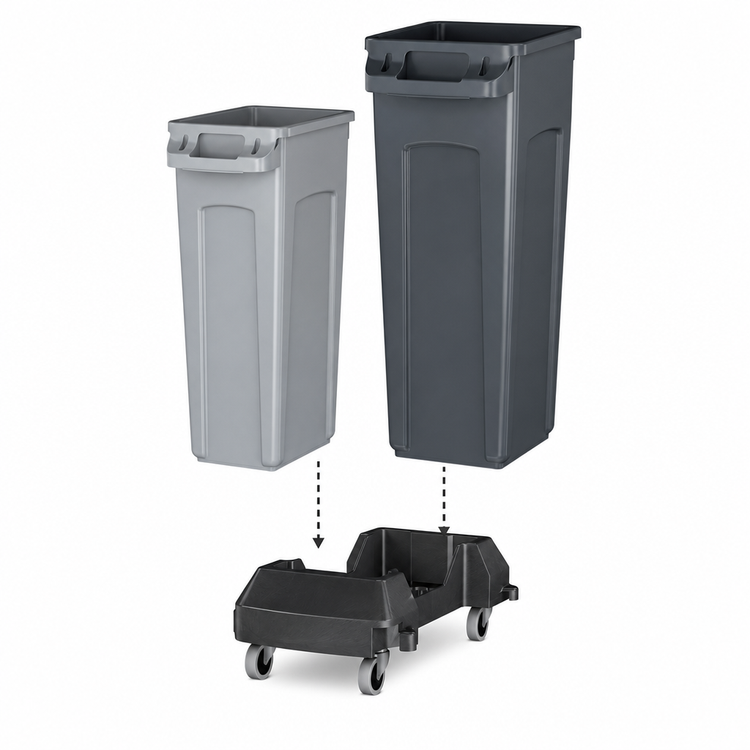 Product image #4 for Rubbermaid Commercial Products Slim Jim Trash Can Dolly Trolley for 16- and 23-Gallon Containers