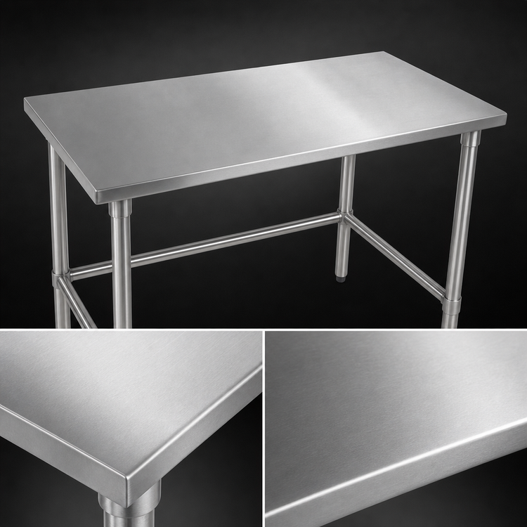 Product image #3 for John Boos Stallion 60 x 24 Inch 16-Gauge Stainless Steel Flat Top Work Table with Stallion Safety Edge