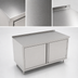 Thumbnail image #3 for John Boos Cabinet Base Enclosed Work Table with Hinged Doors, 84