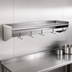 Thumbnail image #3 for Wall-Mounted Stainless Steel Pot Rack Shelf, 60 x 18 Inches, with 5 Removable Hooks