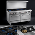 Thumbnail image #3 for Southbend S-Series 60-Inch Natural Gas Restaurant Range with 6 Open Burners, 24-Inch Raised Griddle/Broiler, Convection Oven and Cabinet Base
