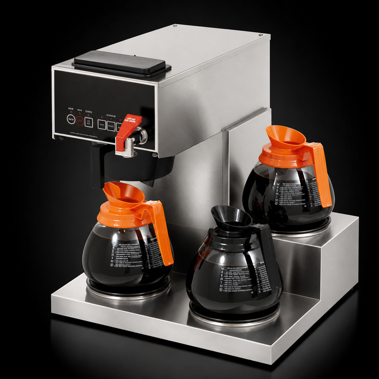 Product image #3 for Bloomfield E.B.C. Three-Warmer Stepped Right Automatic Coffee Brewer with Hot Water Faucet, 120V