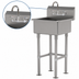 Thumbnail image #3 for Advance Tabco FC-FM-2219-F Freestanding Stainless Steel Service Sink with K-159 Gooseneck Faucet, 20 x 19-1/2 In. Bowl