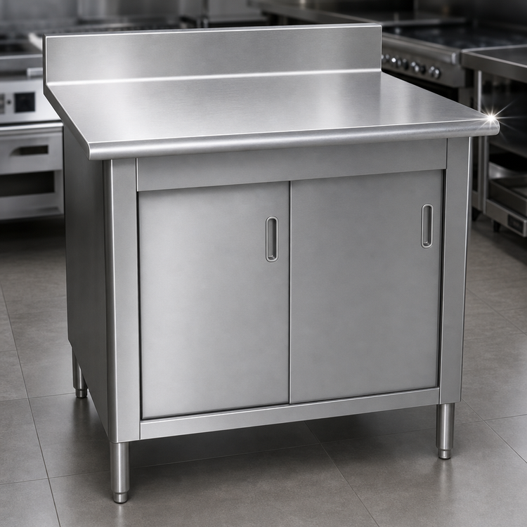 Product image #3 for Eagle Group 36-Inch x 30-Inch Knock Down Enclosed Work Table with Cabinet Kit and Sliding Doors