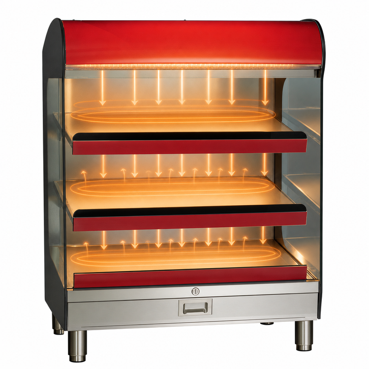 Product image #3 for Alto-Shaam Halo Heat HSM-36/3S/T 36-Inch Countertop Self-Service Heated Shelf Merchandiser, 3 Shelves