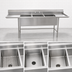 Thumbnail image #3 for Eagle Group S14 Series 3-Compartment Sink with Right Drainboard, 95-1/2-Inch x 27-Inch, 14-Gauge Stainless Steel