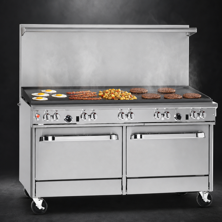 Product image #3 for Southbend Ultimate 60-Inch Gas Restaurant Range with 48-Inch Griddle, Convection Oven, and Cabinet Base