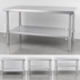 Thumbnail image #3 for Adjustable Stainless Steel Undershelf for 60 x 30 x 36-Inch Work Table
