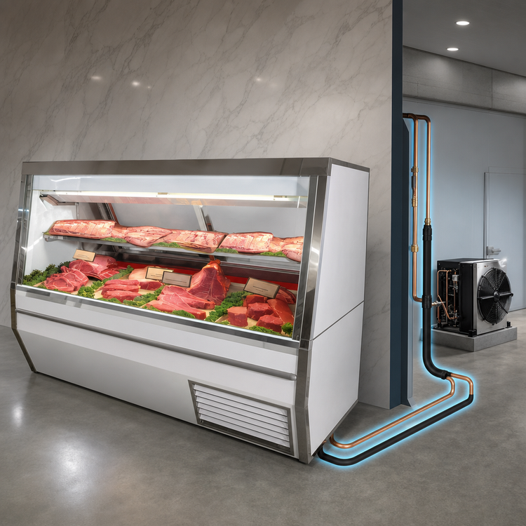 Product image #3 for Howard-McCray 34N Series 144-Inch Remote Double Duty Red Meat Service Case with LED Lighting