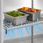 Thumbnail image #4 for Cambro Camshelving® Premium CPSK2148V1480 Vented Polymer Shelf Kit, 21" x 48", Speckled Gray, Antimicrobial