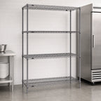 Thumbnail image #3 for Metro Super Erecta SE-243074K4-S-4 Stationary Starter Wire Shelving Unit, 30"W x 24"D x 74.5"H, 4 Shelves, Gray Epoxy-Coated