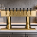 Thumbnail image #3 for Micro Matic USA Double Pedestal Countertop Air-Cooled Draft Beer Tower, 8 Faucets, PVD Brass Finish