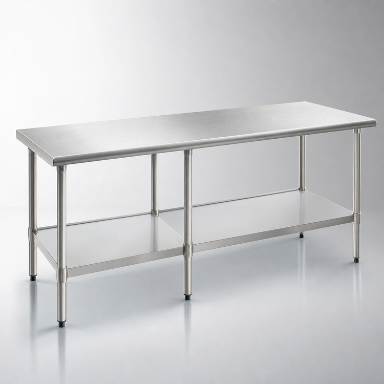Product image #3 for Eagle Deluxe Series 108-Inch W x 24-Inch D Stainless Steel Work Table with Adjustable Undershelf