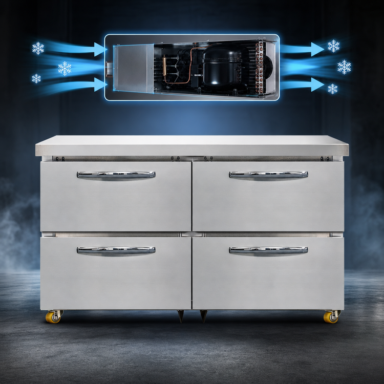 Product image #3 for Continental Refrigerator DF48N-U-D Designer Line 48-Inch Two-Section Undercounter Freezer with Drawers