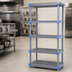 Thumbnail image #3 for Millenia 48 Inch Wide x 18 Inch Deep x 86 Inch High 5-Shelf Stationary Polymer Shelving Starter Unit, Gray
