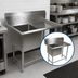 Thumbnail image #3 for John Boos Pro-Bowl 1-Compartment Stainless Steel Sink with Right-Hand Drainboard and 10-Inch Backsplash