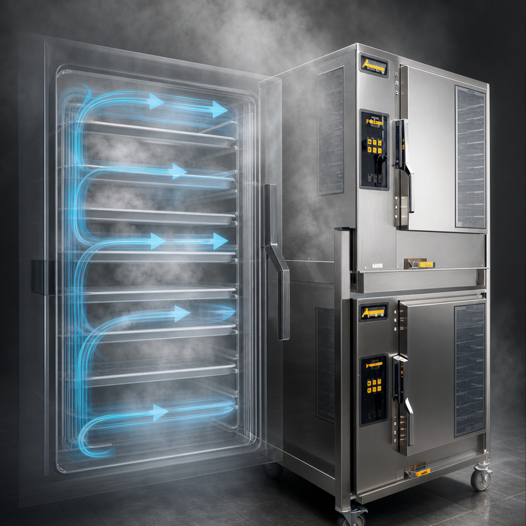 Product image #3 for AccuTemp Evolution Connected Double Boilerless Convection Steamer, Natural Gas, 6-Pan Capacity Per Compartment