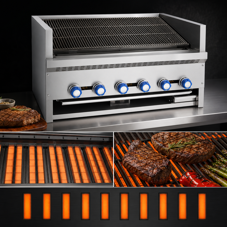 Product image #3 for Steakhouse IAB-60 60-Inch Gas Countertop Charbroiler with 10 Radiant Burners
