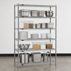 Thumbnail image #3 for Eagle Group Red-i-Pak 5-Tier Wire Shelving Unit, 60W x 18D x 63H, Stationary, Hybrid Epoxy Finish
