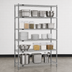 Thumbnail image #3 for Eagle Group Red-i-Pak 5-Tier Wire Shelving Unit, 60W x 18D x 63H, Stationary, Hybrid Epoxy Finish