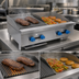 Thumbnail image #3 for Comstock-Castle Countertop Gas Char-Broiler/Griddle Combination with 18 x 24 Broiler Area and 18 x 24 x 1 Inch Griddle Plate